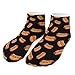 LITPUZC Women's Fashion Ankle Socks Funny Running Low Cut Socks Fun Food Hotdog Hot Dogs No Show Athletic Sock Soft Breathable Crew Sock 5 Pairs