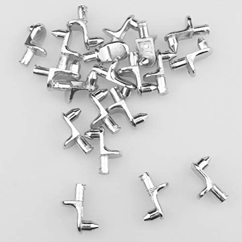 20 Pcs Shelf Support Pegs Pin Bracket, Stainless Steel 5mm Stud Pegs for Kitchen Cabinets Bookcases Closets