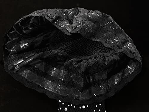 LUCKELF Women's Thigh High Stockings Fishnets with Silicone Lace Top 8+ Colors Fishnet Stockings Sparkle Tights3