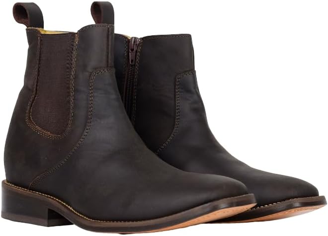 Scorpion Cowboy Boots for Men Western Square Toe Ankle Chelsea Boots - Image 8