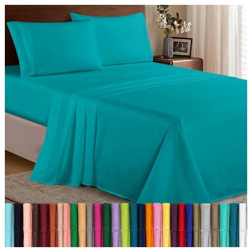 Elegant Comfort Luxury Soft 1500 Thread Count Egyptian 4-Piece Premium Hotel Quality Wrinkle Resistant Coziest Bedding Set, All Around Elastic Fitted Sheet, Deep Pocket up to 16inch, Queen, Turquoise