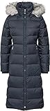 Authentic Tommy Hilfiger Damen New TYRA Maxi DOWN Coat Mantel, Grau (Meteorite BAV), Small (Herstellergröße:S)