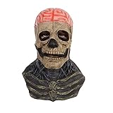 Halloween Mask - 3D Skeleton with Movable Jaw, Latex Full Head Skull Face Cover, Masquerade Holiday...