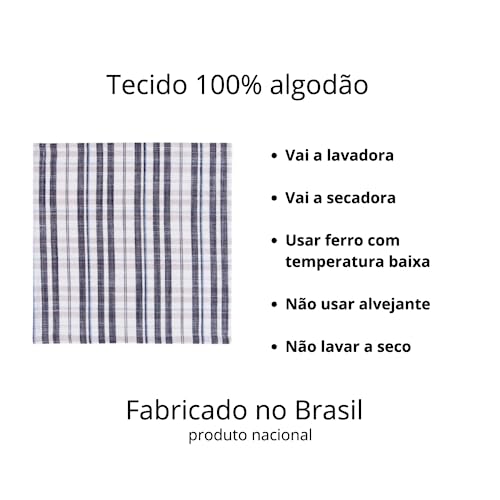 GUARDANAPO AUSTIN XADREZ MARINHO ALGODÃO QUADRADO
