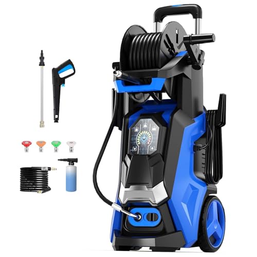 Image of Pressure Washer with Touch Screen, 5000PSIIMAX Power Washer with Foam Cannon, Washer Pressure Machine for Cars, Fences, Patios, Decks and Driveway Cleaning