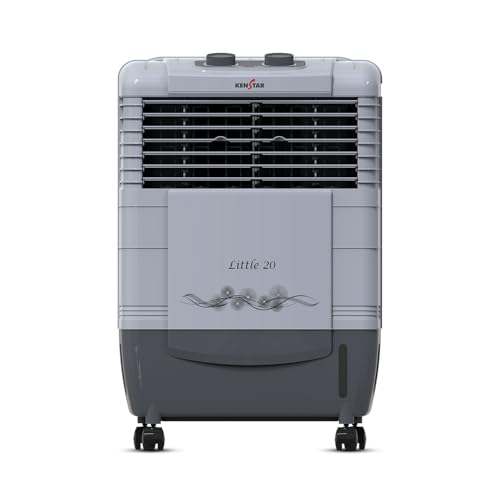 Kenstar LITTLE HC 20 Room/Personal Air Cooler For Home| Honeycomb Pad |High Speed Fan |35 Ft Powerful Air Throw|Inverter compatible |Portable Cooler-Room|1-Yr Product Warranty|Light Grey & Dark Grey