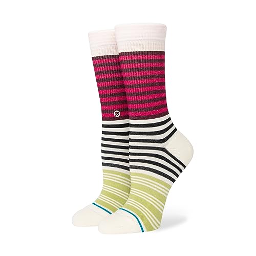 Stance Sunshine Stripe Crew Socken magenta, magenta, Small