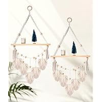 Set Van 3 Macramé Plantenhangers - Boho Wanddecoratie Voor Binnen Plantenmanden En Bloempothouders 99 Cm