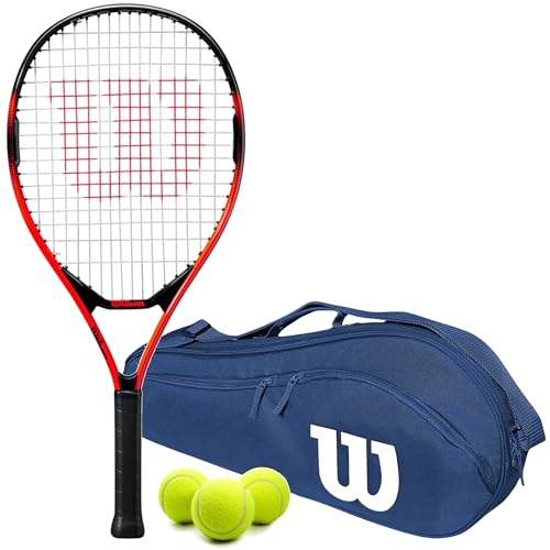 Wilson Pro Staff Precision Jr Tennis Racquet Bundled with a Wilson Advantage 2.5 Tennis Racquet Bag – Optional Accessories