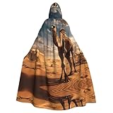 Capa de disfraz de camello de arena del desierto, capa de vampiro unisex para Halloween y eventos de juego de rol