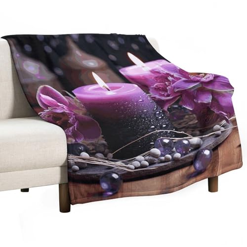 Plaid flanelle violette pour une ambiance douce à la maison