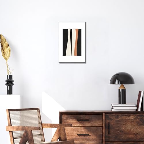 Image of Homso 11 x 17 Frame in Black, Metal Thin Board 11x17 Picture Frame with Acrylic Plexiglass for Pictures A4 with Mat or 11x17 without Mat for Horizontal and Vertical