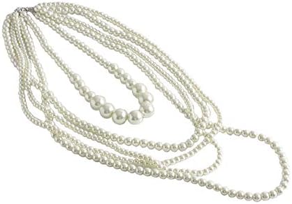 Amazon アールズガウン ネックレス 5連 パール 大粒 結婚式 アクセサリー お呼ばれ パールネックレス ドレス パーティー 演奏会 発表会 衣装 ステージ 複連 Ac Mz0012 ネックレス 通販