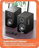 Oakcastle BK100 Active Bookshelf Speakers | 2.0 Stereo System | 60W Output | Bluetooth 5.4, USB Playback | AUX, HDMI ARC, Optical | Gaming Speakers for PC Desktop (Black) - Image 5