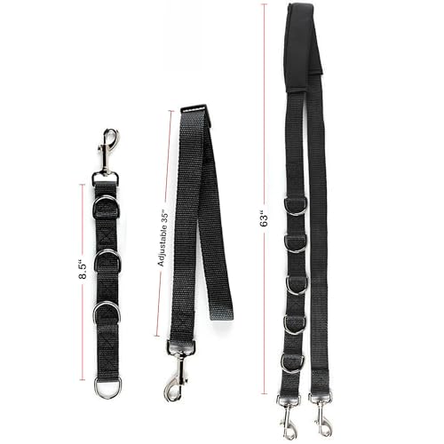 SQAQS 3PCS Haustier-Hundegeschirr, Starke Ausdauer, Hals und Haunch Halter, Fellpflege, verstellbares Tischseil mit D-Ringen, Gurt, Waschen Hundepflege Tub Zurückhaltung, Hund Bade Seil fü(schwarz)