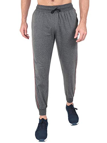 Image of Zeffit Men's Pc Cotton Ankle Grip Track Pant