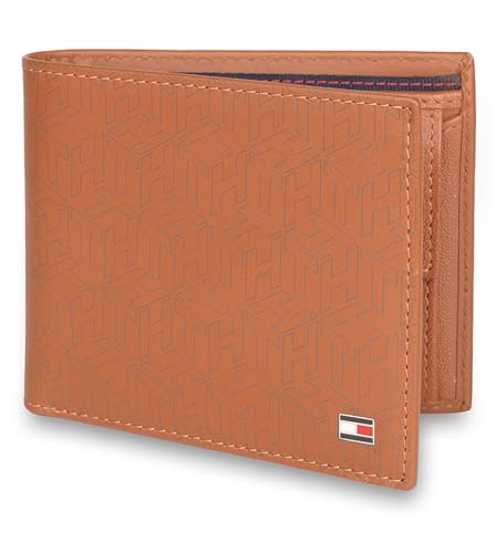 Tommy Hilfiger Stefano Men Leather Global Coin Wallet Tan 2 41C040eCooL