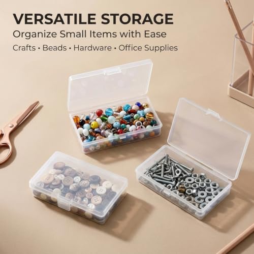 Image of Jetec 30 Pieces Small Clear Plastic Storage Box, 5.2 x 3 x 1.2 Inch