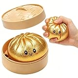 Axinyijia Glitter Dumplings Sorpresa Gigante Mystery Dumpling Juguete (Dorado)