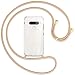 Produktbild mtb more energy® Handykette kompatibel mit LG G8S ThinQ (LM-G810, 6.21'') - beige/Gold - Smartphone Hülle zum Umhängen - Anti Shock Full TPU Case