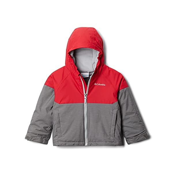 Columbia Boys' Little Alpine Action II Jacket, City Grey Heather/MTN Red, X-Small - Image 5