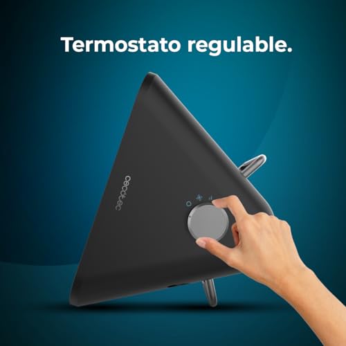 Cecotec Chauffage en Céramique de Table ReadyWarm 1500 Max Ceramic Design. 1500 W, Thermostat Réglable et 3 Modes de Fonctionnement, Zone de Couverture de 15m2