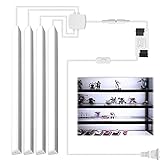 Cabinet Lighting, 4pcs 12' V-Shape Bright LED Light Bars for Under Cabinet, Gun Safe, Locker,...