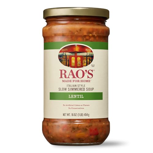 Rao's Homemade Italian Style Slow Simmered Soup, Lentil, 16 Ounce