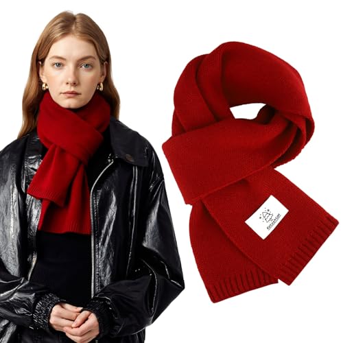 Kotashion Warmer Winterschal für Damen Gestrickt Einfarbig Modischer Schal, Sanft und Atmungsaktiv Reizt die Haut Nicht Leicht und Weich Geschenk für Frauen und Herren