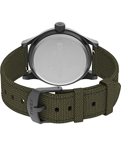 Image of TIMEX Fabric Men's Expedition North Sierra Solar 41Mm Digital Watch - Green Strap Green Dial Gunmetal Case, Green, One Size, 41 Mm Expedition North Sierra Solar