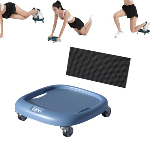 Rodillo de rueda abdominal para mujer con alfombrilla – Rueda de ejercicio giratoria de 360° para entrenamiento de cuerpo completo, quema de grasa y tonificación de abdomen, equipo de gimnasio en casa