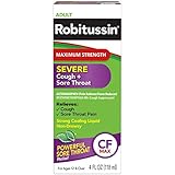 Robitussin Adult Maximum Strength Severe Cough + Sore Throat Relief Medicine, Cough Suppressant, Acetaminophen (4 Fluid Ounce Bottle)
