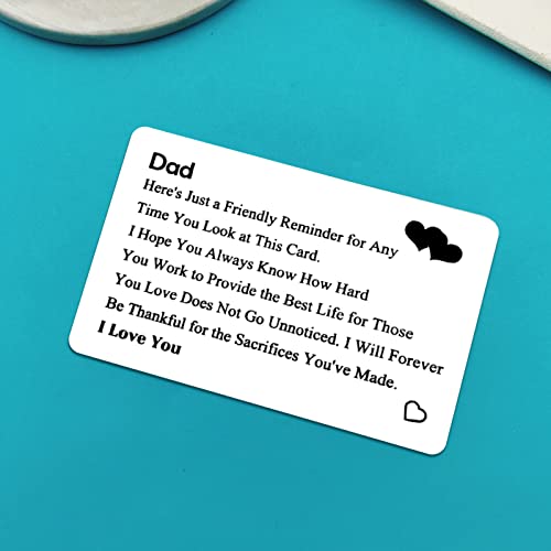 Xiahuyu Dad Gifts Fathers Day Gift Engraved Wallet Insert Card for Dad Birthday Gifts Christmas Stocking Stuffers for Dad Thanksgiving Gifts Dad Gifts from Daughter Son Kids4