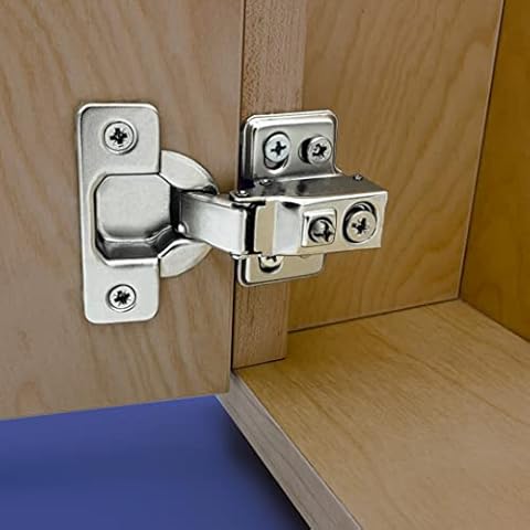 Apollo Direct - Concealed Soft Close Face Frame Hinge, Featuring Zero Gap (cam Screw minimizes Gap Between Door and Cabinet), 105 Degree Open All-CAM-adjustments, 1/2" Overlay (18 Pack) Cover