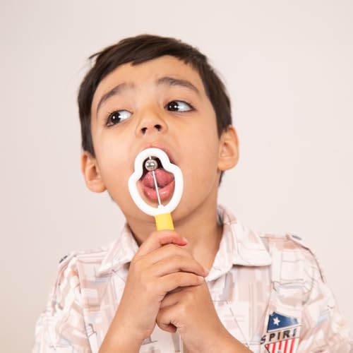 Image of Abley's Speech Therapy Tongue Exercise Tool | Professional Oral Motor Training Aid for Kids & Adults | Ideal for Speech Therapy & Tongue Strength Exercises | Yellow