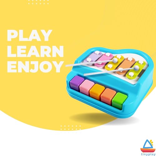 Image of 2-in-1 Xylophone & Piano Toy for Kids | 5 Scale Musical Instrument Toy for Babies 6 Months to 4+ Years | Non-Toxic, Non-Battery Baby Gift for Boys & Girls, Toddlers (0 to 3+ Years)