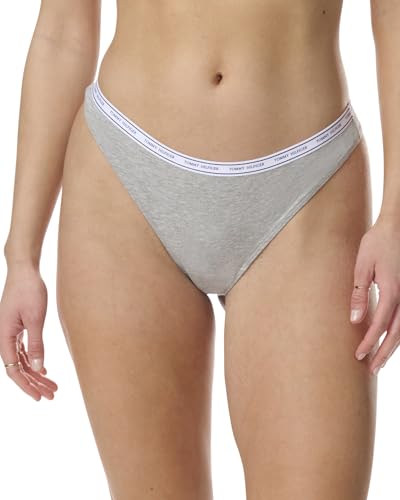 Tommy Hilfiger Women's Classic Cotton Thong Underwear with Logo Waistband 5-Pack2
