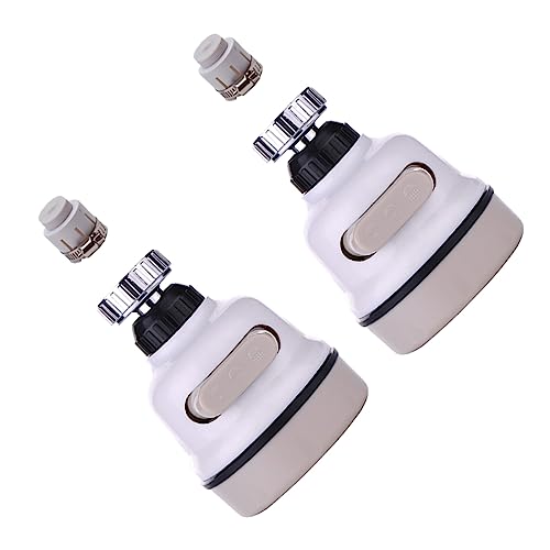 DIYEAH 2 Juegos Filtro de ducha de grifo accesorios ducha filtro a prueba de salpicaduras cabeza del grifo de la cocina adaptador de grifo extensor de grifo gel de sílice blanco