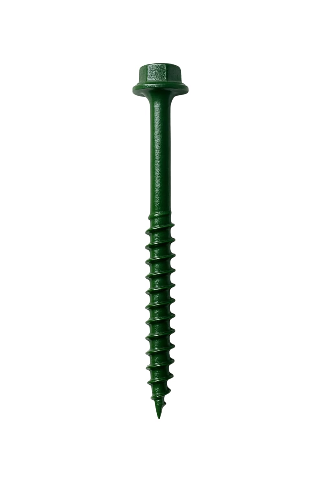 Green Hex Head Landscape Timber Screws, Structural Wood Sleeper Screws for Outdoor Construction (6.7 x 65mm, 25, count)