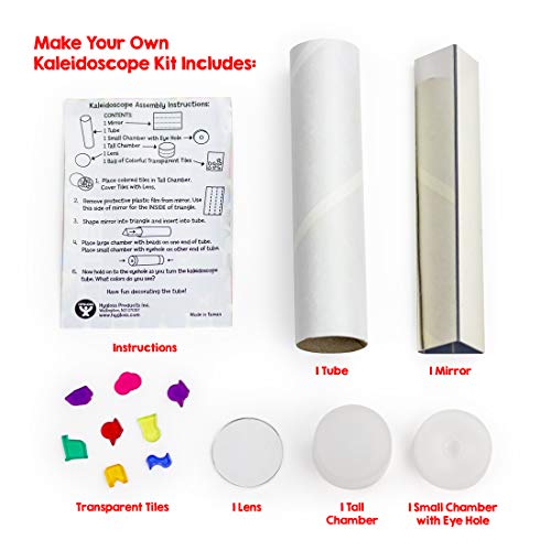 Hygloss Products Kaleidoscope Kit For Kids - Make Your Own Kaleidoscopes - 6-3/4 X 1-3/8 Inches, 12 Pack #TOP3