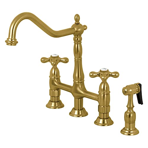 Kingston Brass Heritage 8-Inch Kitchen Faucet with Sprayer