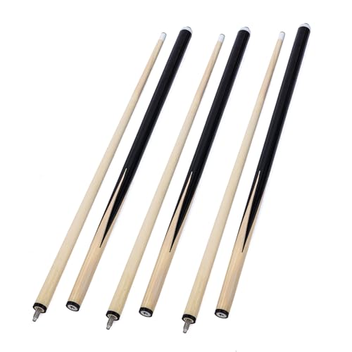 FOXSMZZ 2 Petites Queues de Billard/Snooker Faites à La Main à Assembler pour Enfant et Adulte Idéal pour Les Espaces Restreints Et Les Jeunes (145cm)