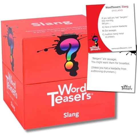 ? WORD TEASERS Random Topic Conversation Starters - Fun Trivia Card Game for Families, Couples, Kids, Parties & Travel - Flashcards for Ages 12+ - 150 Questions (Slang Edition) Cover