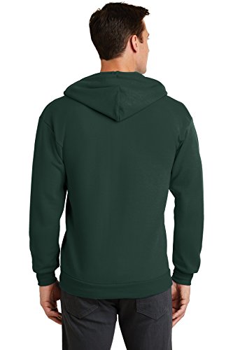 Port & Company - Core Fleece Full-Zip Hooded Sweatshirt L Dark Green2