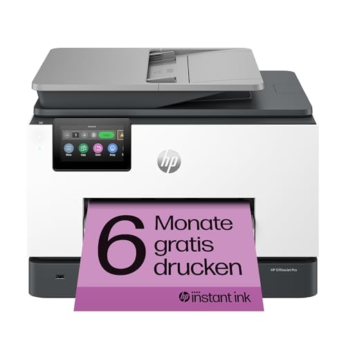 HP OfficeJet Pro 9132e Multifunktionsdrucker, 6 Monate gratis drucken Instant Ink inklusive, Drucker, Scanner, Kopierer, Fax, WLAN, LAN, Duplex, Airprint, Grau-Weiß