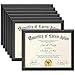 Icona Bay 8.5x11 Diploma Frame (6 Pack, Black), Certificate Frame, Document Frame, Composite Wood Frame for Walls or Tables, Set of 6 Lakeland Collection