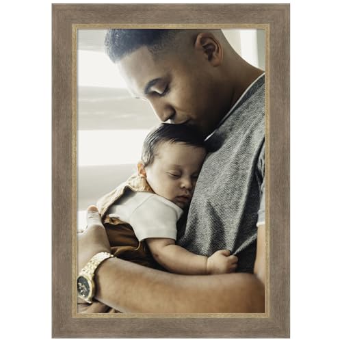 Amanti Art 20x30 Picture Frame, Driftwood Tan Wood Framing for your Wedding Photos, Family Pictures, Diploma, Certificate, Kids Art Gift for Mom or Poster Wall Decor
