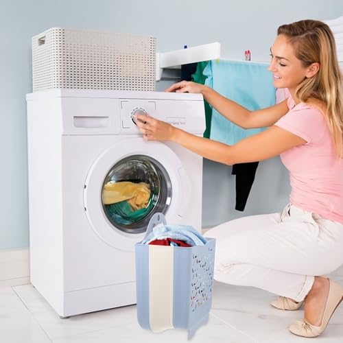 Panier à linge mural pour gagner de la place au sol dans une petite buanderie - 7