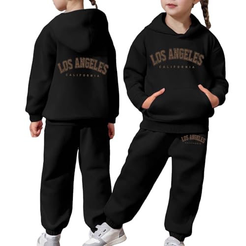 Ensemble sweat à capuche enfant intérieur douillet et pantalon assorti pour l'hiver