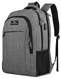 MATEIN Extra Large 18.4 Inch Laptop Backpack, Travel Computer Backpack with USB Charging Port TSA Friendly, Anti Theft College Backpack Flight Approved Business Work Big Bag for Women Men, Grey